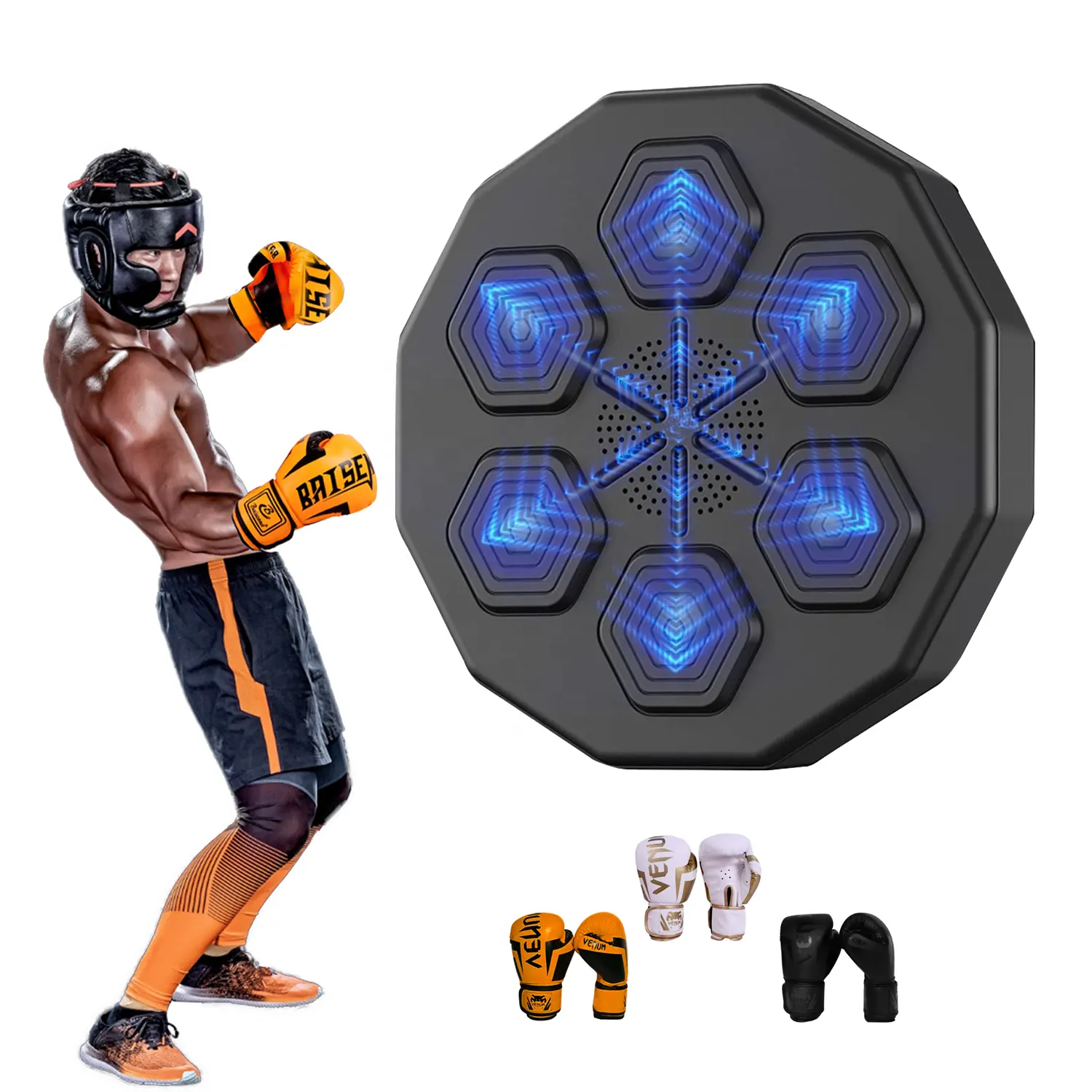 RS Electric Home Interactive Intelligent Music Boxing Target Trainer Dummy Punch Machine Wall Mounted Smart Music Boxing Machine