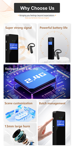 Cuffie e trasmettitore per soluzioni di sistemi audio con guida turistica wireless digitale per fabbrica, scuola, chiesa, conferenze ecc. - Product Image 2