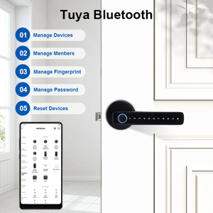 Hifocusスマートドアロックキー指紋ハンドルデジタルキーパッドTuyaアプリでスマートロックを解除 - Product Image 4