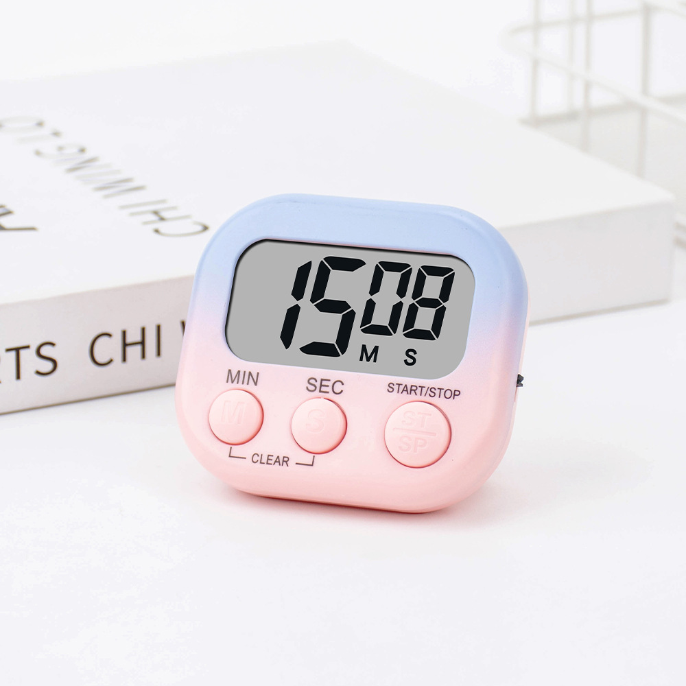 English version Gradient purple-pink timer (batteries included)