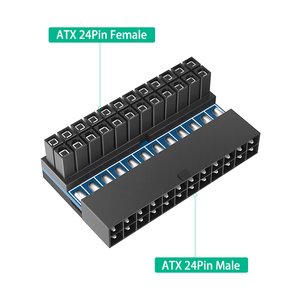 Cheapest Price Dual Psu Power Supply to Sync Starter Extender Card <strong>24Pin</strong> Male 90 Degrees Right Angle <strong>Adapter</strong> - Product Image 2