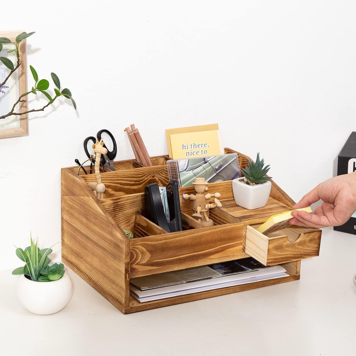 Scatola portaoggetti in legno naturale