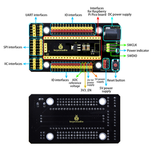 Keyestudio Kit de Aprendizaje de Sensor Raspberry Pi Pico 24 en 1 para Tableros Educativos y Creadores