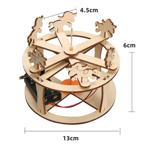 科学小制作DIY旋转木马儿童手册小学科学实验教具 - Product Image 2