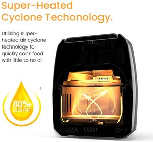 5.5L Air Fryer 1800W with Digital Display <strong>Timer</strong> <strong>and</strong> Fully Adjustable <strong>Temperature</strong> <strong>Control</strong> for Healthy Oil Free &amp; Low Fat Cooking - Product Image 3