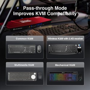 TESmart 4端口KVM交换机套件HDMI 4K60Hz带EDID，4 PCs 1显示器支持USB 2.0音频输出4x1 KVM交换机 - Product Image 4