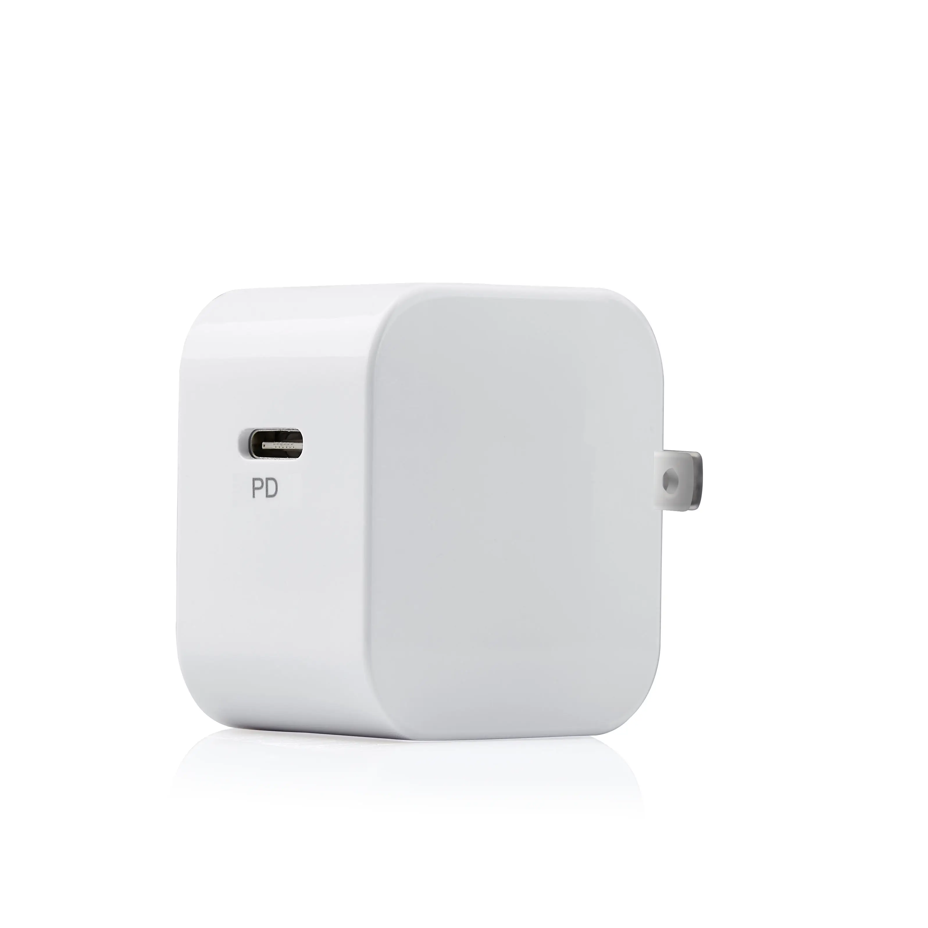 Adaptador de cargador USB C de 20W para iPhone 12 pro, Xs Max, X, Xr, 8 Plus, PD, carga rápida, enchufe de la UE, EE. UU., para cargador de Apple