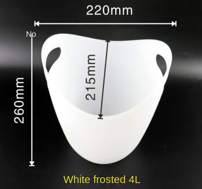 Seau à glace diagonal à double poignée PP 4L