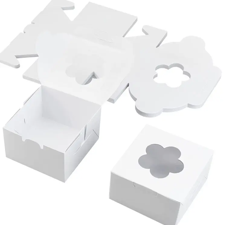 Grosir Kotak Jelas Pembungkus Transparan Kue Karton Putih Kustom