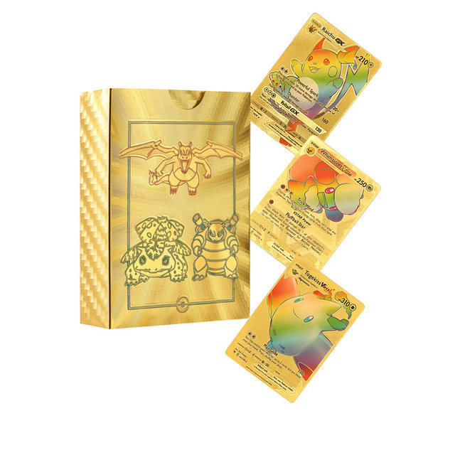 55 gold rainbow cards-domestic card-english card