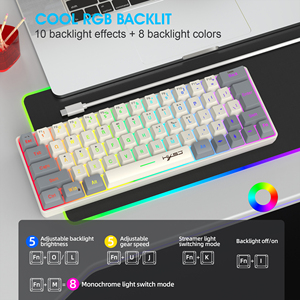 HXSJ V400 63键迷你RGB背光薄膜键盘新款紧凑型便携式有线游戏键盘，适用于笔记本电脑桌面 - Product Image 4