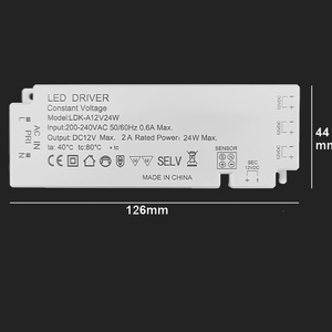 <strong>15W</strong> 1.25A Plug-in <strong>LED</strong> Cabinet Driver Constant Voltage <strong>12v</strong> 24v Dual Output for <strong>LED</strong> Lighting - Product Image 3