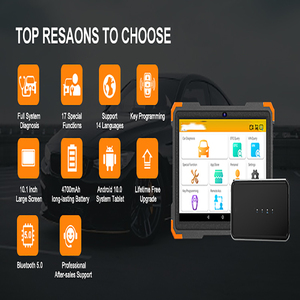 Sistema completo de alta calidad BT 5,0 10 pulgadas OBD2 escáner de diagnóstico lector de código tableta ECU programador de llaves herramientas de diagnóstico de coche automático - Product Image 4