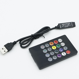 LED20 ключи DC5V USB низкое напряжение RGB контроллер полосы музыкальный ритм совместимый контроллер светодиодный диммер для светодиодной подсветки RGB - Product Image 1