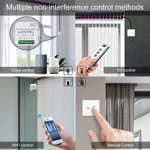 Interruptor de cortina RF inteligente, módulo de Motor TUYA WIFI de 110V/220V, Control remoto de 5 canales para persianas enrollables, código rodante de garaje