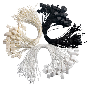 Black <strong>White</strong> <strong>String</strong> Rope Eco Friendly Plastic Hangtag Hanging Clothing Garment Hang <strong>Tag</strong> <strong>String</strong> Lock Rope - Product Image 1