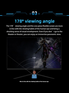 24 1k Display 75hz gioco Video Computer schermo ip Lcd giocatore curvo 1k 24 pollici 24 monitor 75hz - Product Image 6