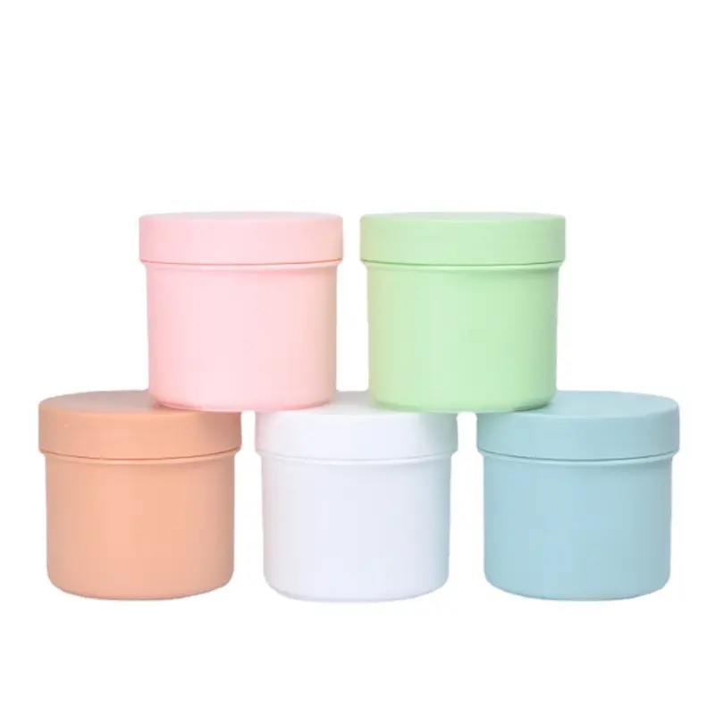 Spot colorful plastic jars, 150g PP plastic jars for packing facial clay