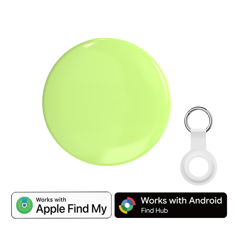 Green with White Silicone keychain