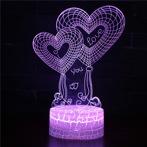 アニメーション照明3DナイトNlight LEDタッチリモコンカラフルな装飾ライト装飾小さなテーブルランプ - Product Image 2