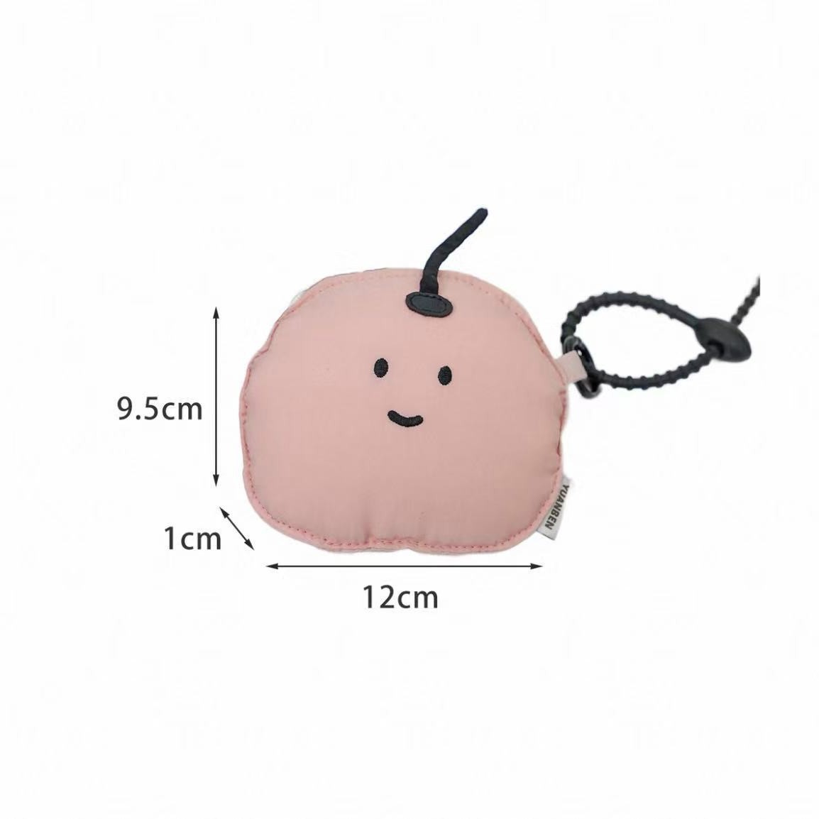 Étui pour écouteurs doublé de coton rose pêche amélioré