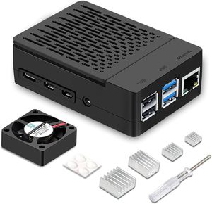 Лидер продаж, чехол для Raspberry Pi 4 с вентилятором ABS с охлаждающим вентилятором, простой съемный верхний чехол для Pi 4 модели B/ 4B - Product Image 1