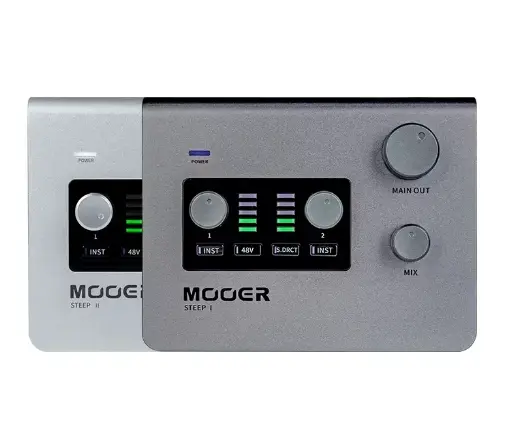 Mooer STEEP I 2-in-2-Out-Audio-Interface unterstützt MIDI-Ein-und Ausgang für Musiker, die die Soundkarte für mobile Aufnahmen herstellen