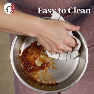 Chất lượng cao 10 cái tri-ply thép không gỉ đồng Chậu & Pan búa <span class=keywords><strong>Cookware</strong></span> Set với huýt sáo Ấm đun nước - Product Image 6