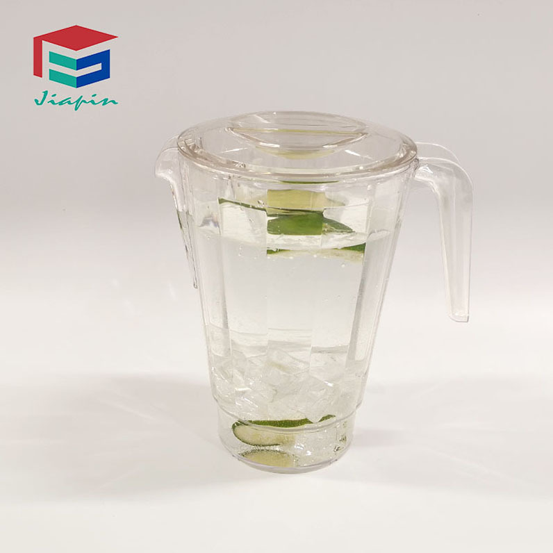 Europe Design Clear Beer Milk Pitcher Beer Juice Pitcher 1500ml 50oz Stack Hard Plastic Water Jugs