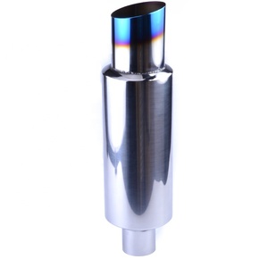 Ống pô xe hơi bằng thép không gỉ đánh bóng đa năng, đường vào 2 inch, đường ra 3 inch, đầu bị cháy - Product Image 2