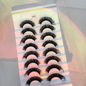 20 Pairs yeni 25mm 3D vizon yanlış Eyelashes kabarık uzun kalın doğal elyaf Lashes toptan makyaj satıcıları - Product Image 1
