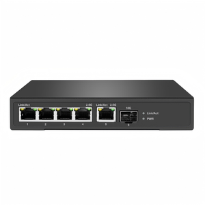 สวิตช์เครือข่าย4พอร์ต POE 5พอร์ตพร้อมสวิตช์10G SFP Port 2.5G PoE สำหรับดาต้าเซ็นเตอร์เครือข่ายบ้าน ISP - Product Image 1