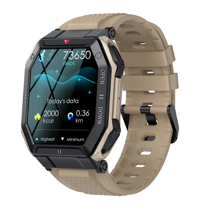 2023 جديد K55 في الهواء الطلق ساعة ذكية مكالمة القلب معدل ضغط الدم الدم الأكسجين متعددة الرياضة Smartwatch IP68 للماء