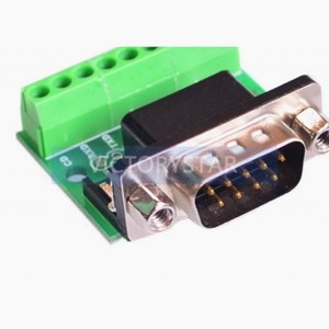 <strong>DB9</strong> male and female adapter screw terminal block 9pin 9hole RS232 RS485 conversion board sThe size of the wiring terminal with 9 - Product Image 2