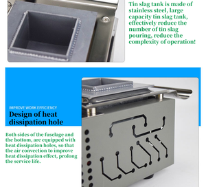 Высокое качество 1800 Вт цифровой дисплей MS-2516 олова плавильная печь энергосберегающий чистый титановый паяльник - Product Image 6