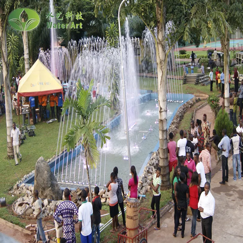 Fuente de agua de alta calidad, luz subacuática de Bali, jardín moderno al aire libre