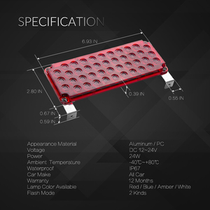 <strong>LED</strong>-18H <strong>Red</strong> and Blue Emergency Vehicle Strobe Light 12-<strong>24V</strong> Strobe Light for Flashing Warning Lightbar - Product Image 5