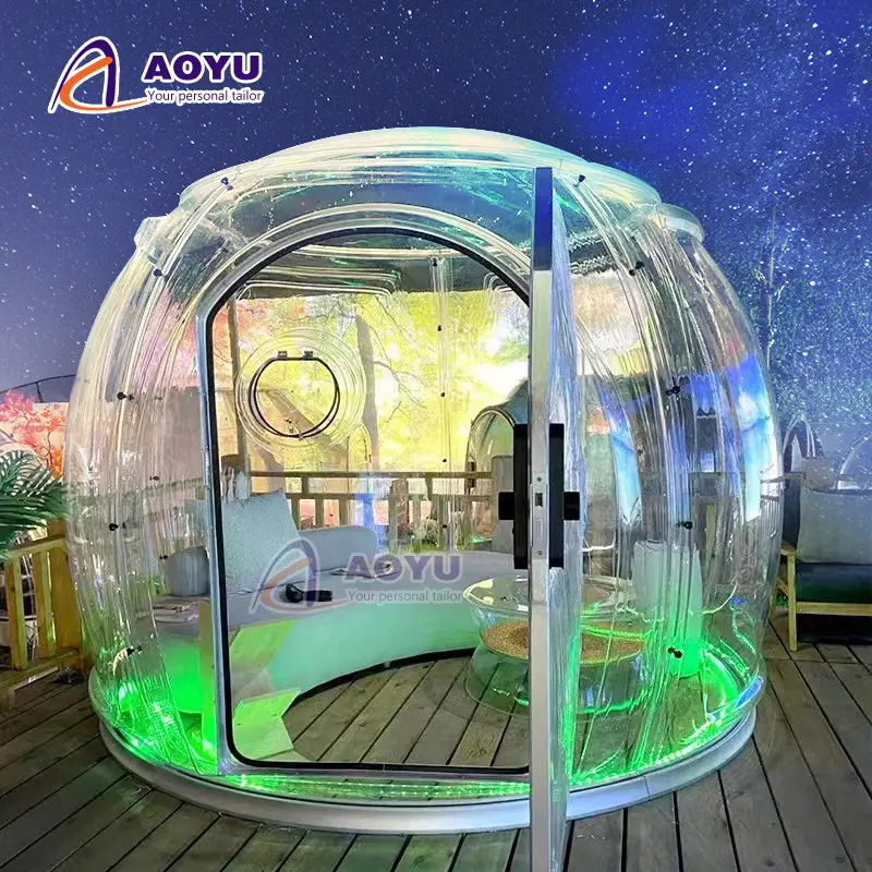 Igloo-tienda de vidrio para exteriores, kits de Casa domo de fibra de vidrio, cúpula de mars, geodesic