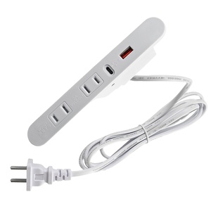 日本书桌插座隐藏2插座白色家具插座<span class=keywords><strong>USB</strong></span> + C型插座