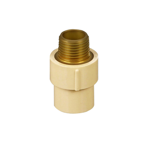 HomeKER ISO 1/2 INCH CPVC Plastic Smooth Surface Adapter Welded Nipple for Cold &amp; Hot <strong>Water</strong> <strong>ASTM</strong> D2846 Compliant Pipe Fittings - Product Image 2