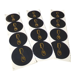 小批量定制小圆模切贴纸印刷化妆品口红管标签带烫金包装 - Product Image 5