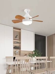Güçlü tavan vantilatörü 5 bıçakları dekoratif oturma odası yatak odası ahşap fantezi Led ışıkları ve uzaktan kumanda ile tavan vantilatörü s - Product Image 6