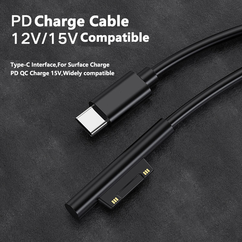 usb c male to sur5 cable PVC 1.5M black