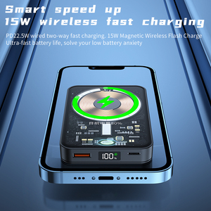 10000mAh <strong>Power</strong> Bank Magnetic Wireless PD 20W Fast Charge Transparent Cover Plate <strong>USB</strong> <strong>Portable</strong> <strong>Source</strong> for IPhone14 HUAWEI - Product Image 6
