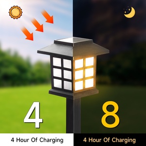 LED güneş yolu işıklar açık Solar lamba su geçirmez bahçe için peyzaj ışığı fikstür dekorasyon/Yard/veranda/geçit aydınlatma