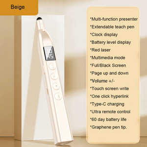 RF 2.4G senza fili presentatore puntatore 55cm estensibile penna didattica con visualizzazione del tempo di visualizzazione del livello della batteria per la riunione di insegnamento - Product Image 3