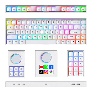 Innovation Aluminum Gateron Switch Modula <strong>Mechanical</strong> <strong>Keyboard</strong> 61 Keys PBT Keycaps RGB <strong>Programmable</strong> Wireless Gaming <strong>Keyboard</strong>