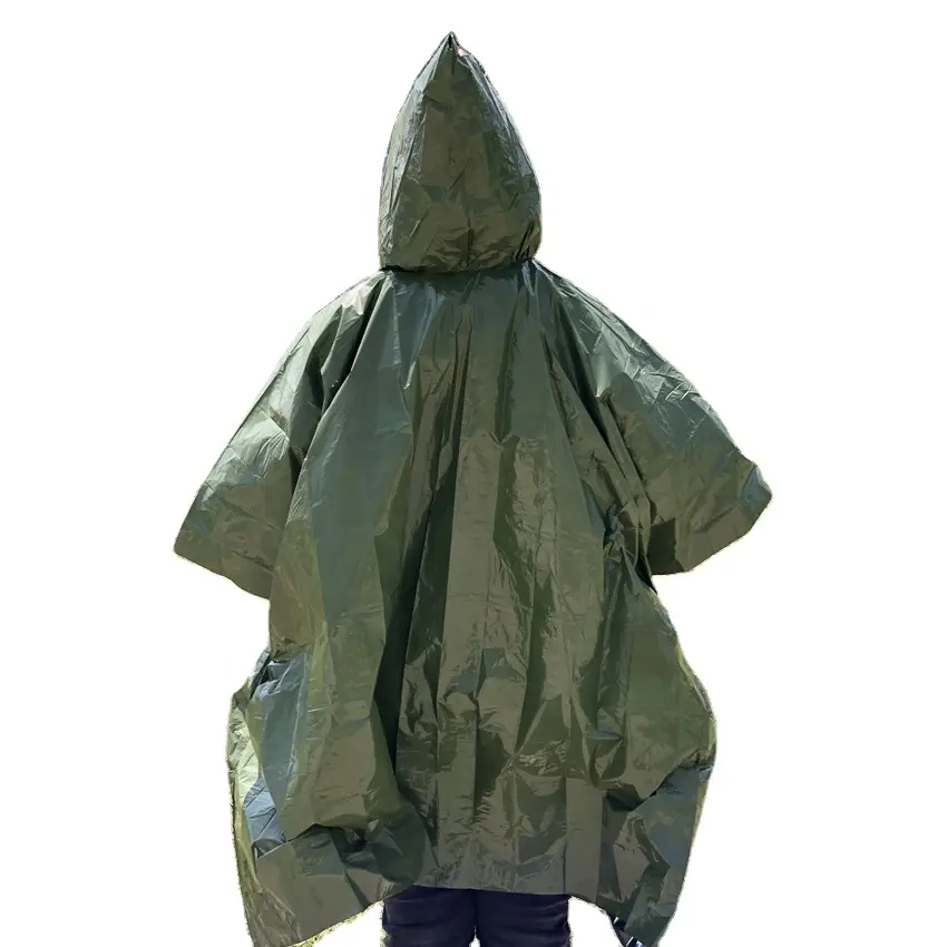 Poncho de lluvia de supervivencia de emergencia, manta térmica Mylar reutilizable, Poncho para todo tipo de clima, equipo de Camping al aire libre, paquete de 4 Uds.