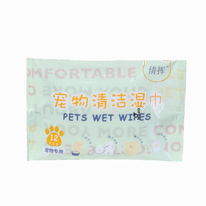 定制标志80件宠物日常清洁无纺布宠物湿巾猫狗用 - Product Image 5