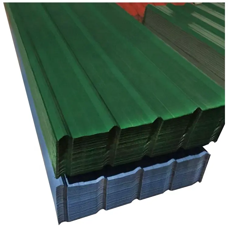शीर्ष गुणवत्ता SGCC DX51D रंग लेपित जस्ती नालीदार स्टील शीट PPGI छत शीट